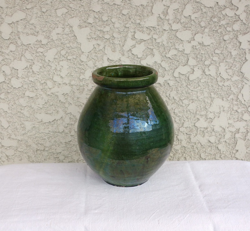 ●南仏の陶器－緑釉壺