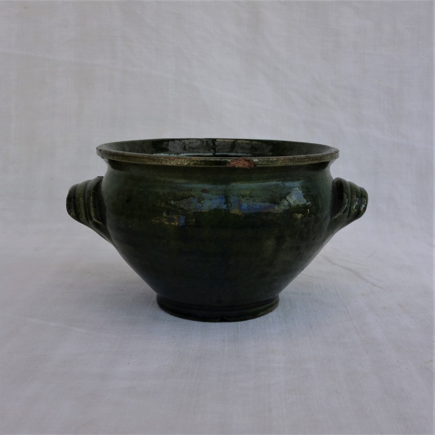 ●フランス古道具 “S” 南仏陶器- スープ鉢Ⅱ