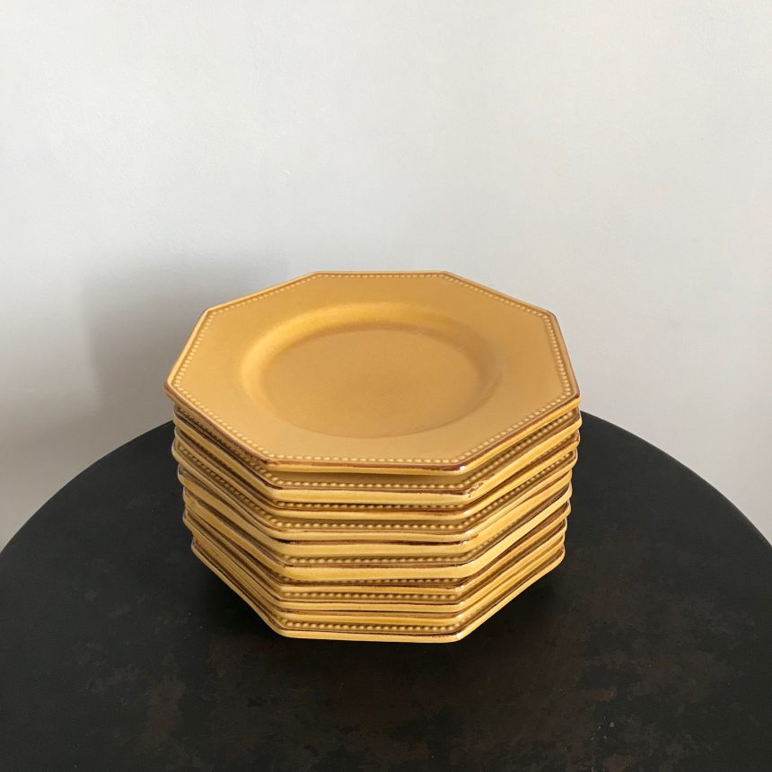 フランス古道具：黄皿